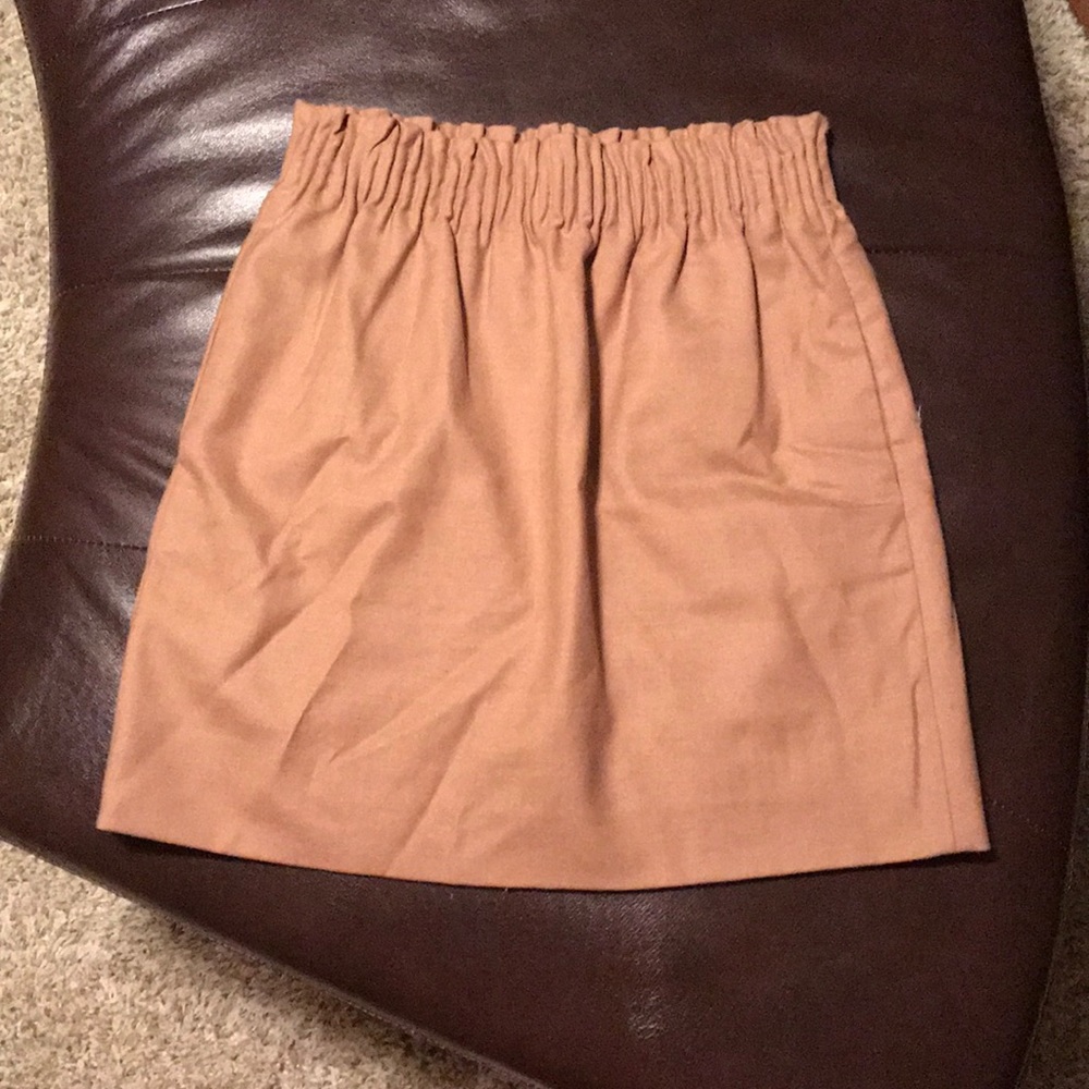 J crew city mini wool paper bag skirt